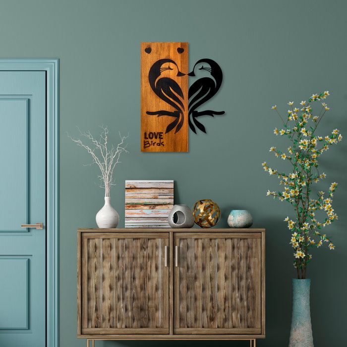 Wallity Love Birds 5 Escultura de pared de madera y metal Wallity Love Birds 5 Escultura de pared de madera y metal